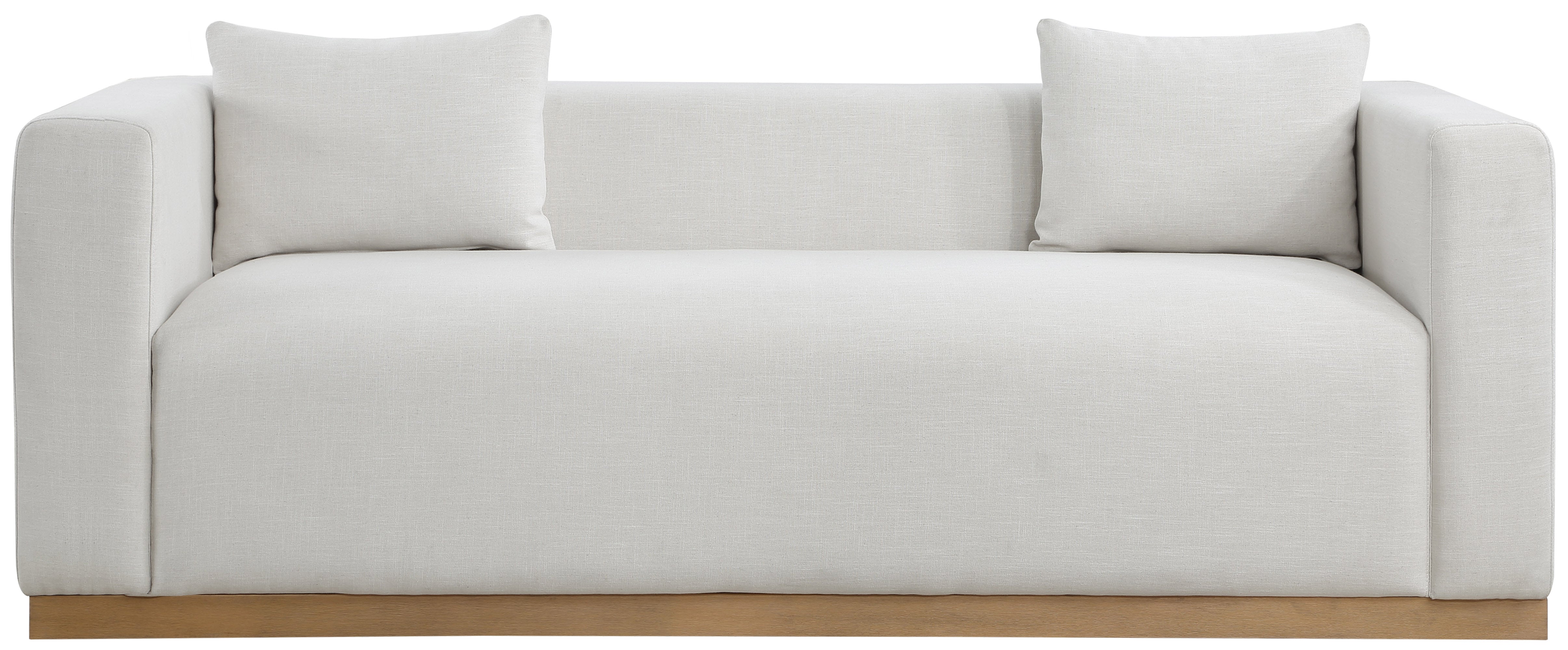 Alan Sofa Beige Fabric 90in - Euro Living Furniture